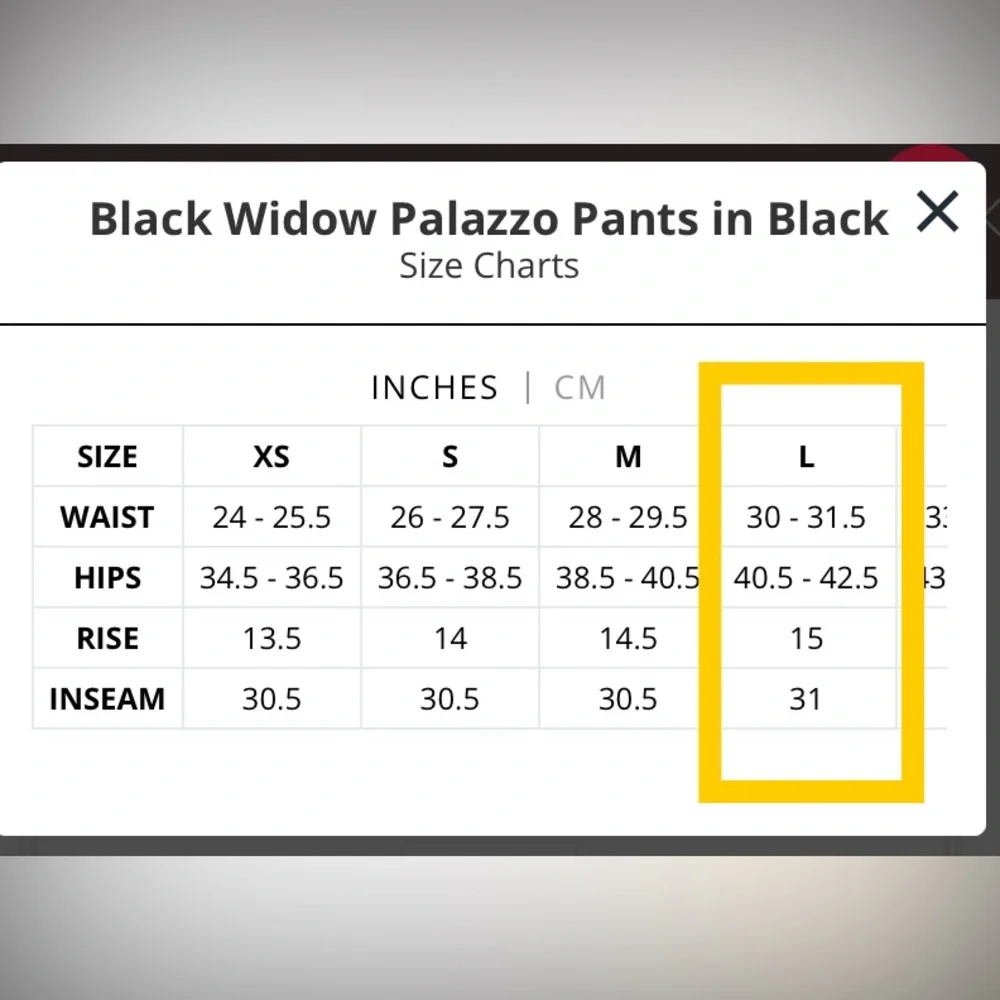 La femme en noir palazzo pants black large - Picture 2 of 6